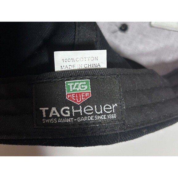 TAG HEUER Logo Adjustable Strapback hat Black 100 Cotton cap - Picture 8 of 8